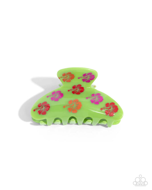 Paparazzi ♥ Hawaiian Harmony - Green ♥ Hair Clip