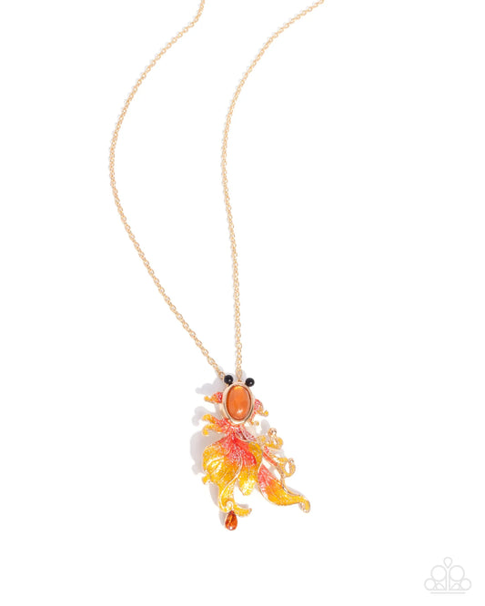 Paparazzi ♥ Synchronized Swimming - Orange ♥ Necklace