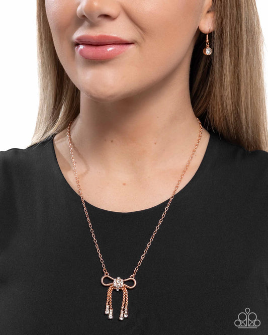 Paparazzi ♥ Coquette Celebrity - Copper ♥ Necklace