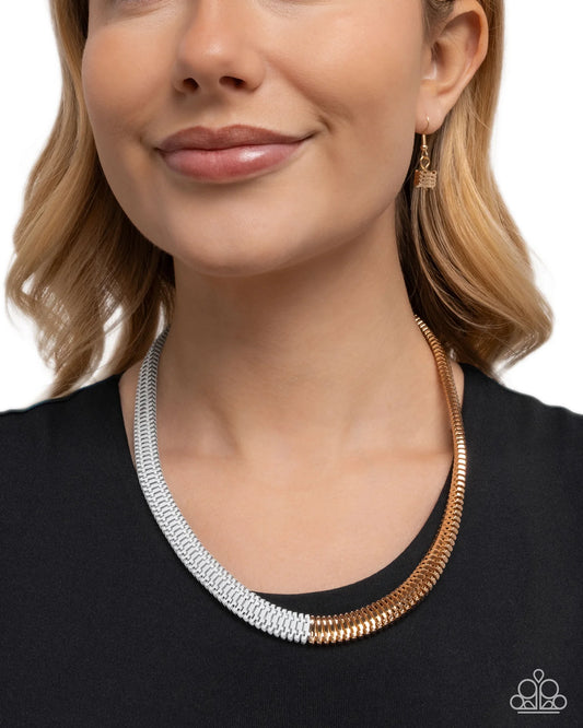 Paparazzi ♥ Dynamic Duality - White ♥ Necklace