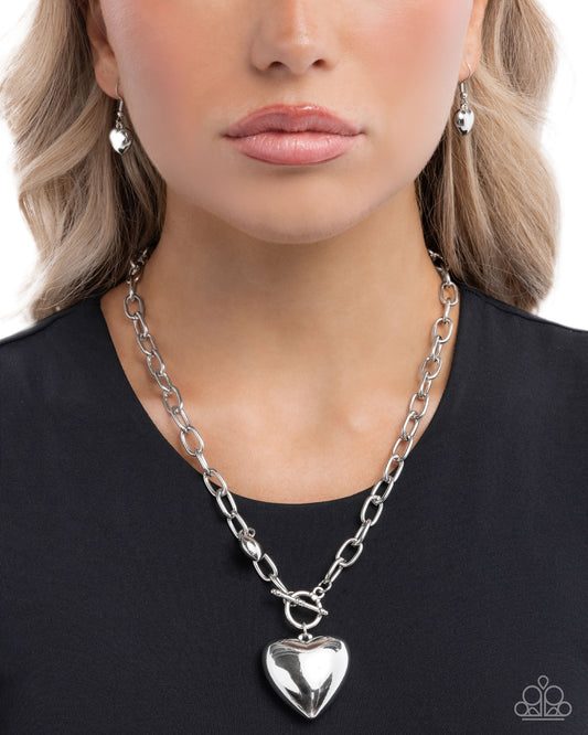 Heartfelt Hangout - Silver Necklace