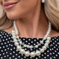Paparazzi ♥ Radiant Repetition - White ♥ Necklace
