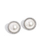 Paparazzi ♥ Dazzling Duplicate - White ♥ Post Earrings