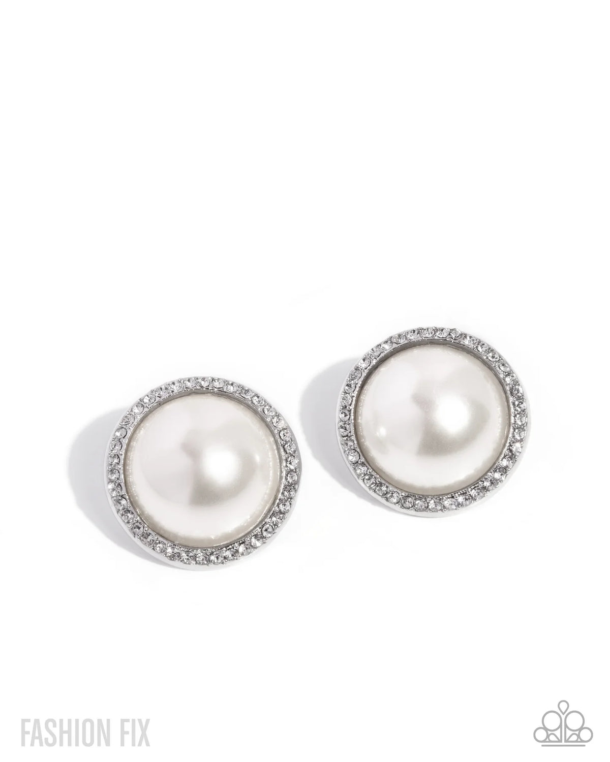 Paparazzi ♥ Dazzling Duplicate - White ♥ Post Earrings