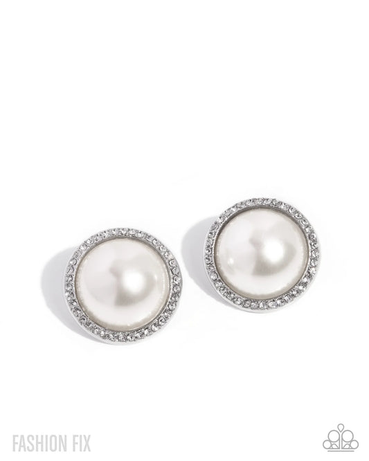Paparazzi ♥ Dazzling Duplicate - White ♥ Post Earrings