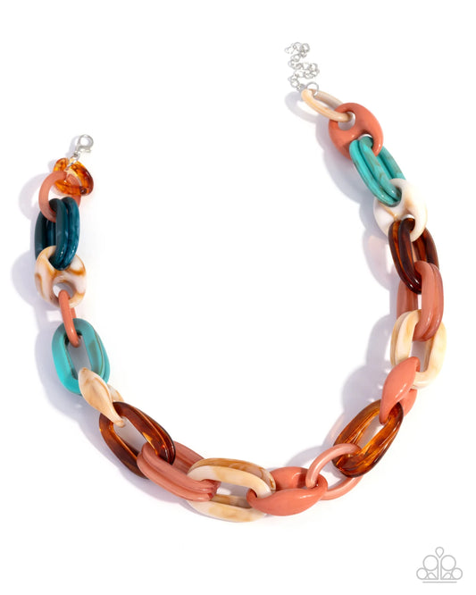 Paparazzi ♥ Perfected Color - Orange ♥ Necklace