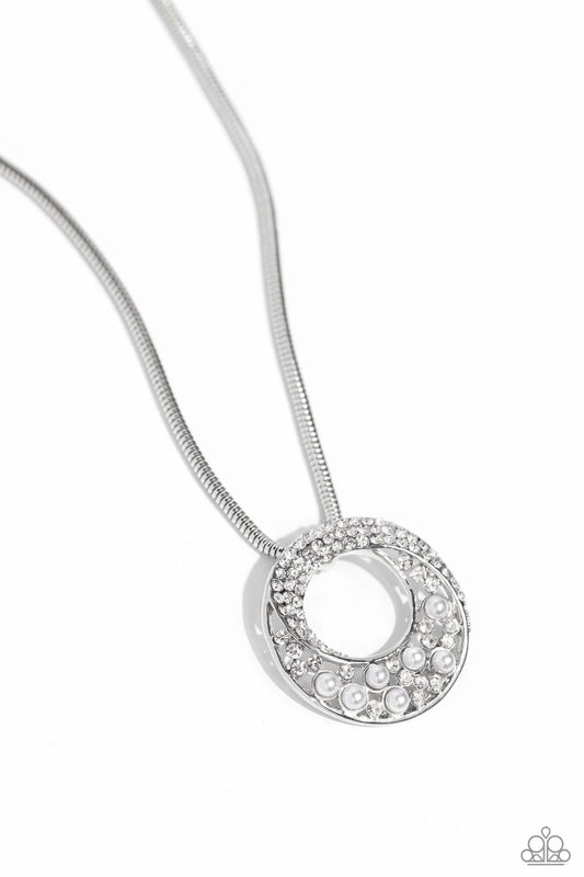 Scintillating Spiral - white - Paparazzi necklace