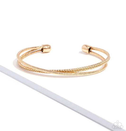 Paparazzi “Coachella Curls” Gold Cuff Bracelet