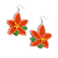 Seed Bead Symmetry - orange - Paparazzi earrings