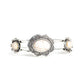 Paparazzi Desert Eden White Stone Hinged Cuff Bracelet
