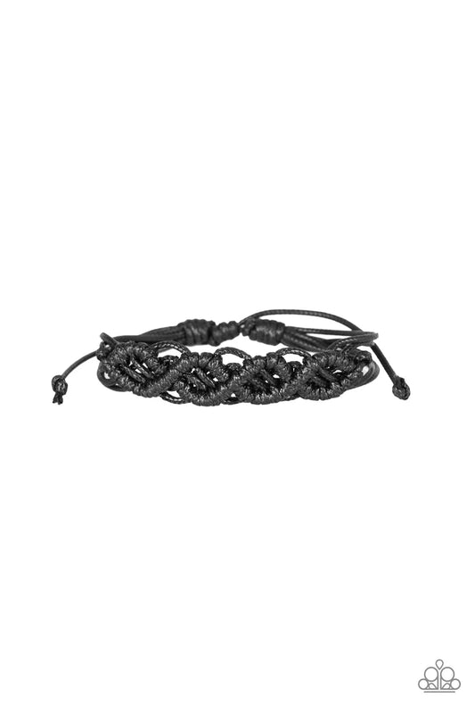 Paparazzi ♥ Boondocks and Bonfires - Black ♥ Bracelet